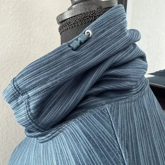 NORTH FACE Novelty Glacier Fleece Funnelneck Pullover Shirt Ink Blue Small - Picture 7 of 13